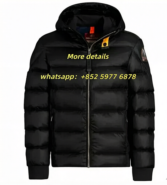 PJ men's down jacket with hooded zipper and white duck down