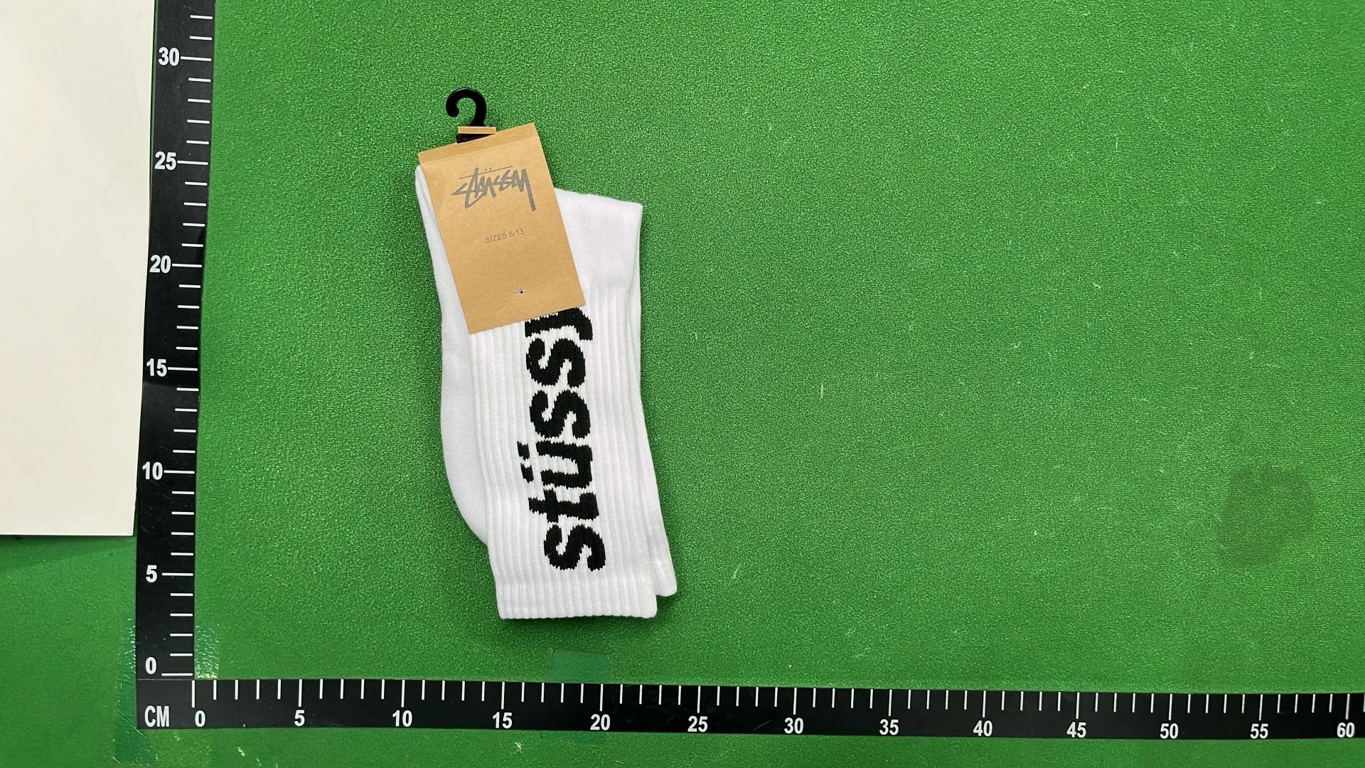 Stussy Striped Logo Socks White / Black - 2