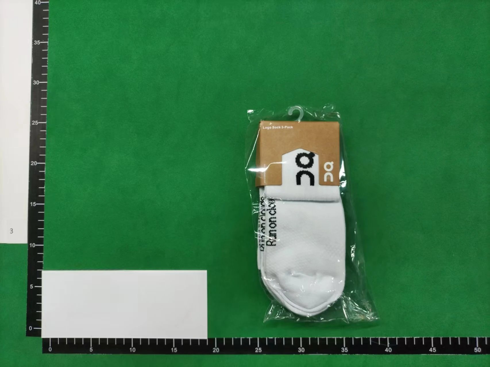 On Running Logo Socks Blue White Lime Socks - 3