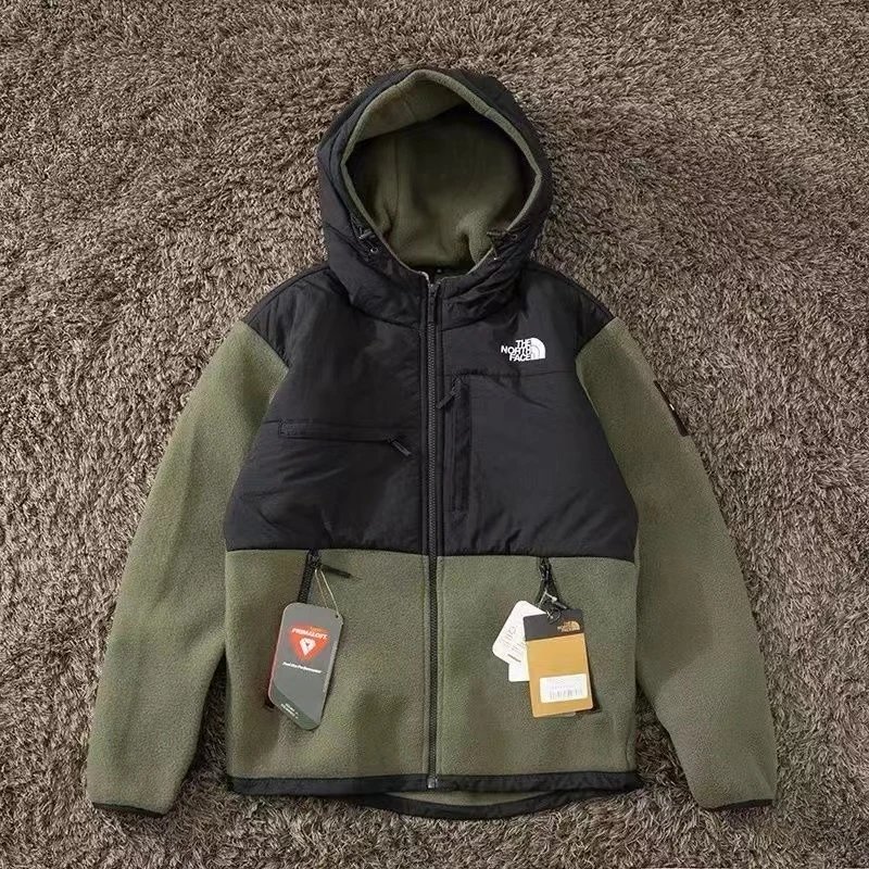 The North Face Fleece Jacket Primaloft Hooded Olive Green