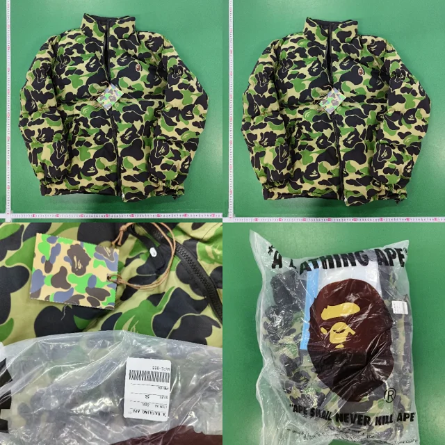 A BATHING APE Down Jackets Shark Face Camo Puffer Jacket product detail image 2