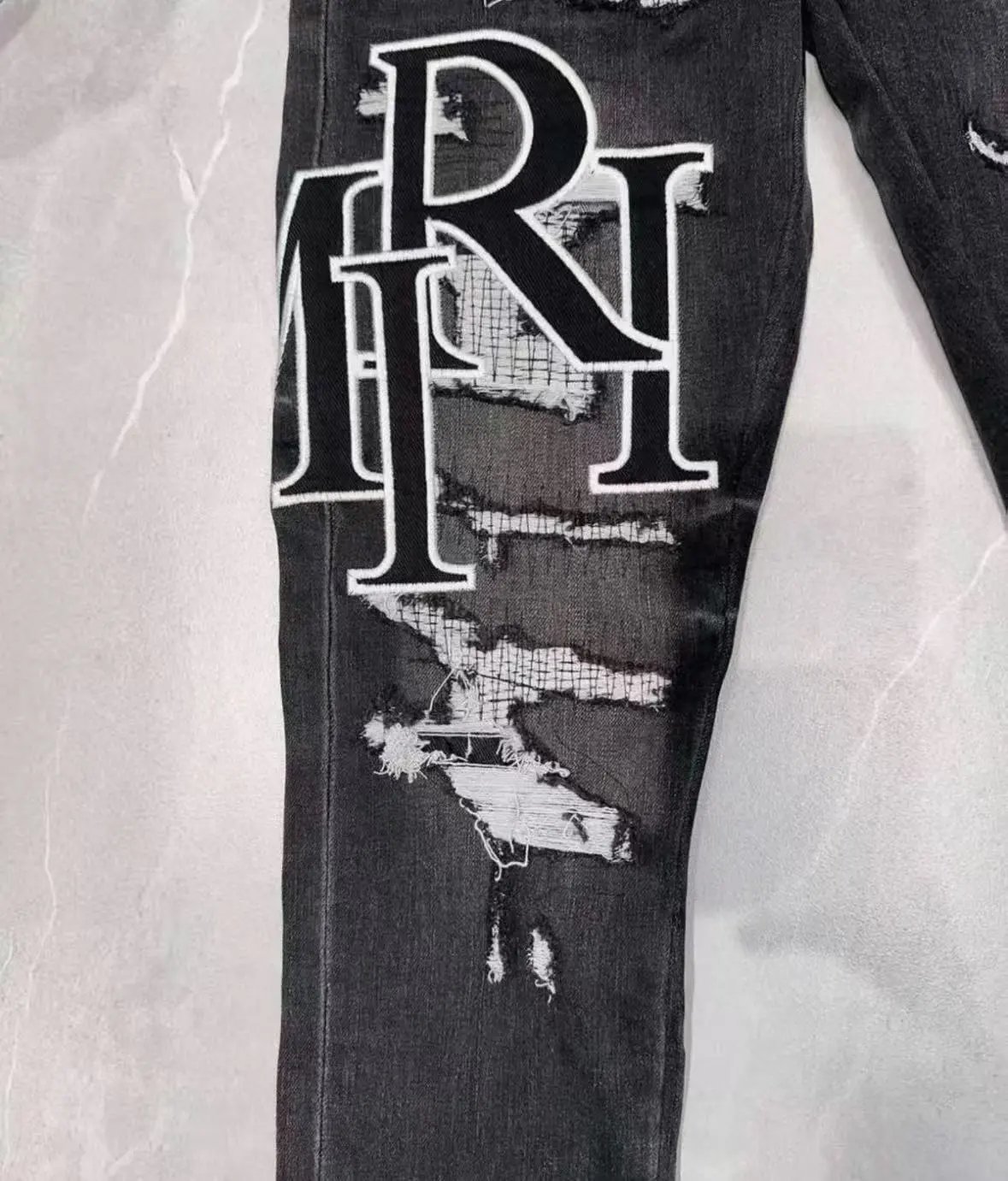 Patched Distressed Jeans photo 6