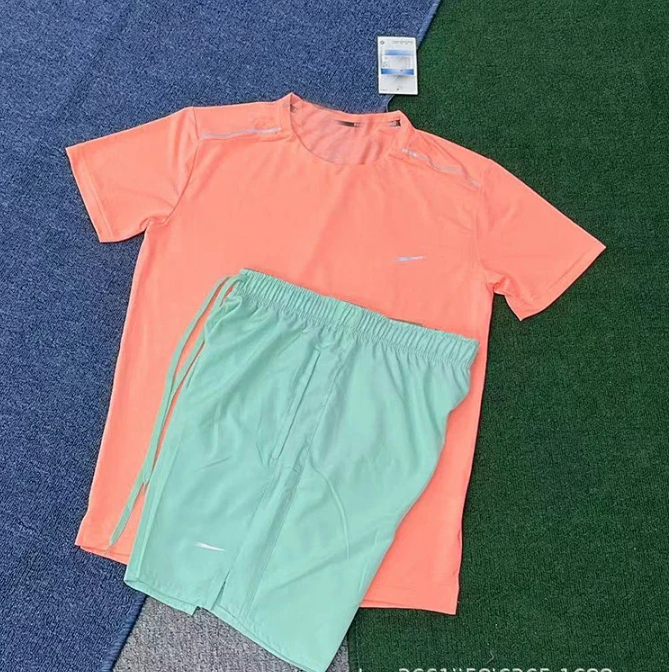 Crystal Stripe Short Sleeve Orange + D218 Green