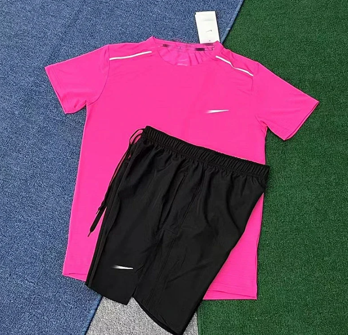 Crystal Stripe Short Sleeve Pink + D218 Black