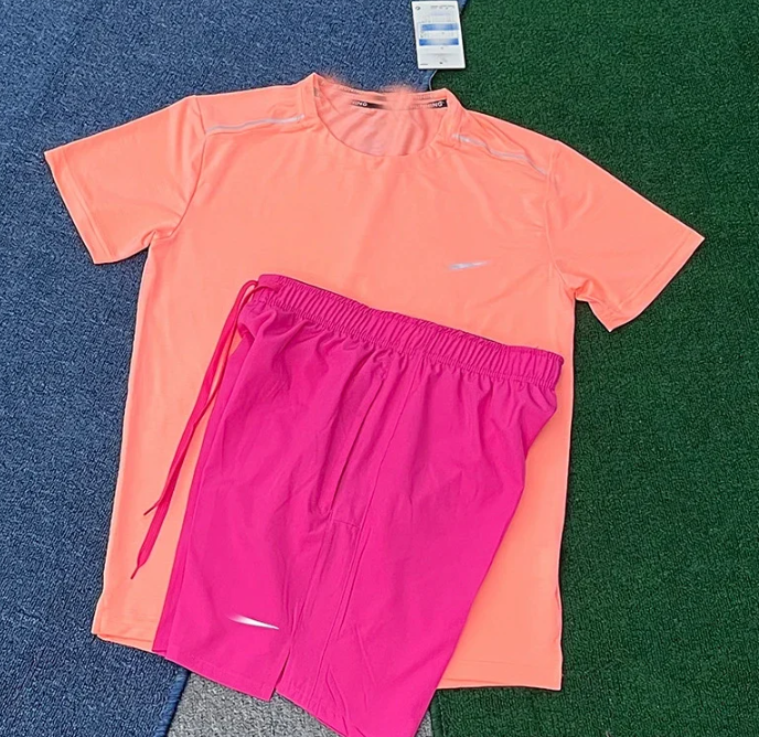 Crystal Stripe Short Sleeve Orange + D218 Pink