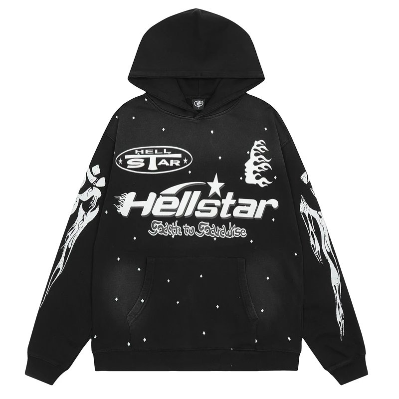 Black Hellstar Graphic Hoodie