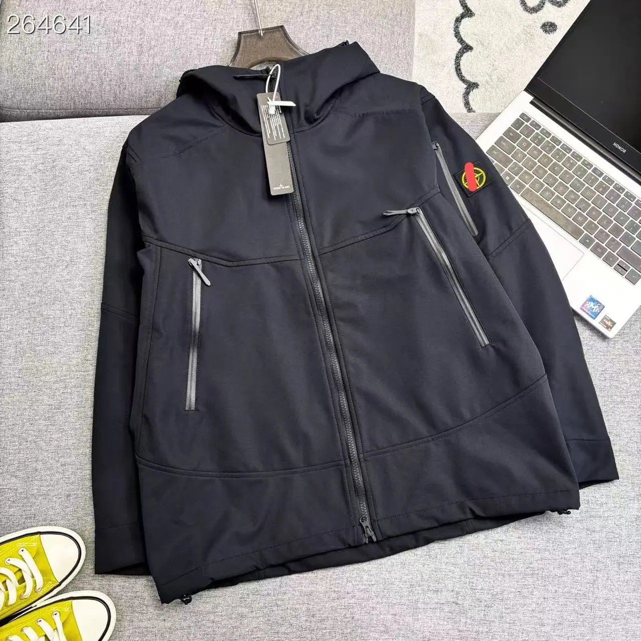 Stone Island Hooded Soft Shell Jacket - rep Stone Island