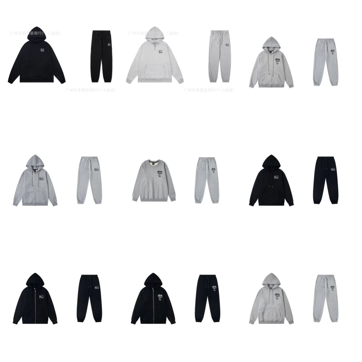 Collaboration Series Embroidered Loose Fit French Terry Set (Collection)