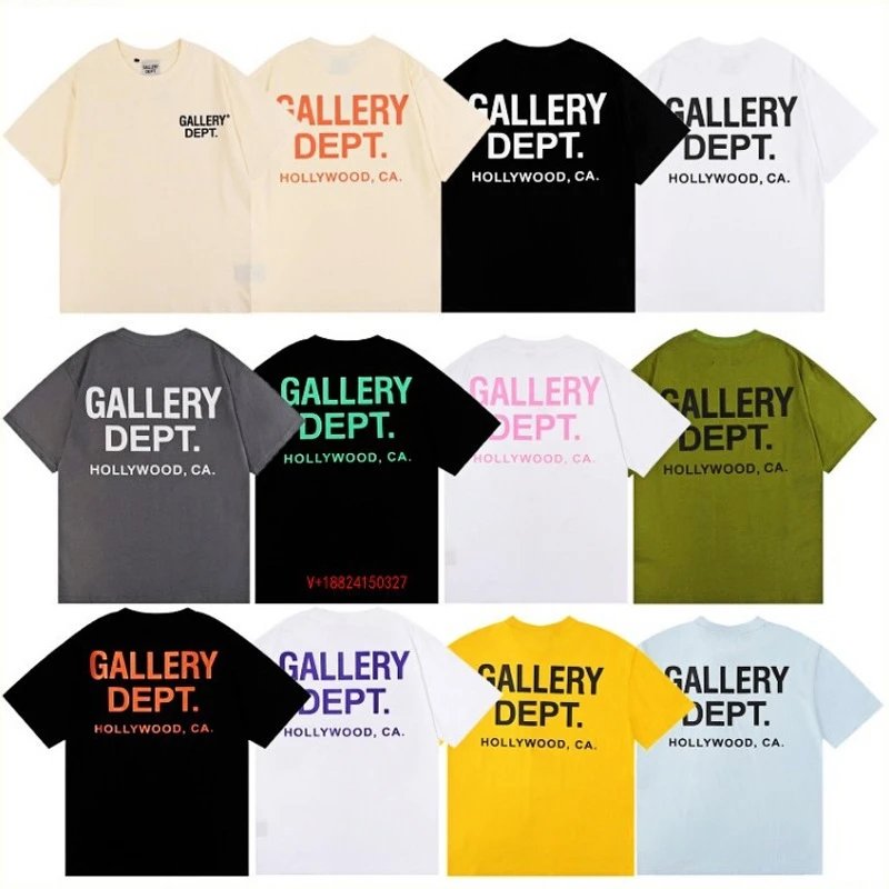 Gallery Dept t-shirt tie-dye washed high-quality printed short-sleeved high street graffiti T-shirt