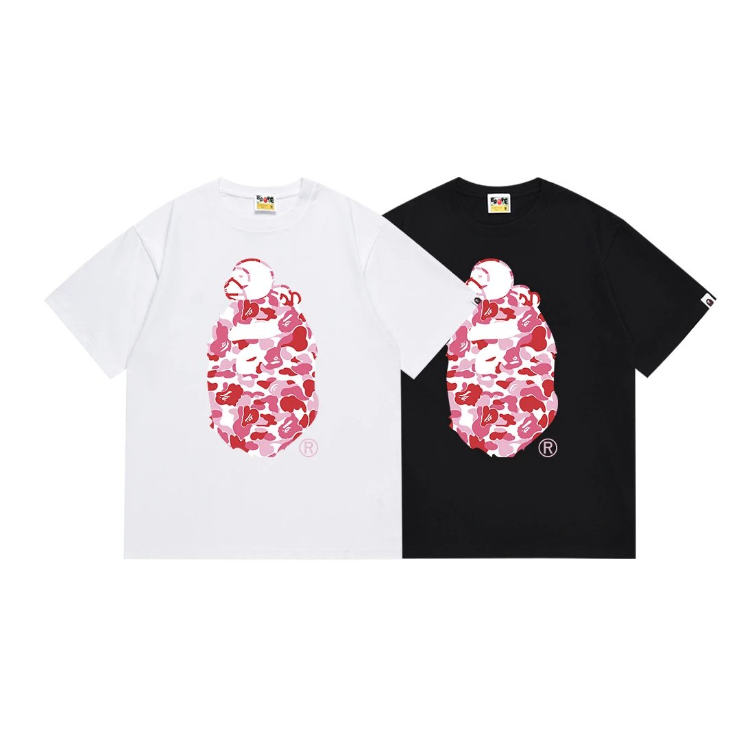 A BATHING APE White/Black Camo T-Shirt