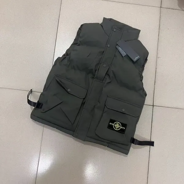 Stone Island Compass Logo Puffer Vest Black - 5