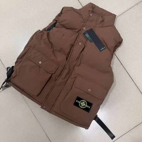 Stone Island Compass Logo Puffer Vest Black - 6