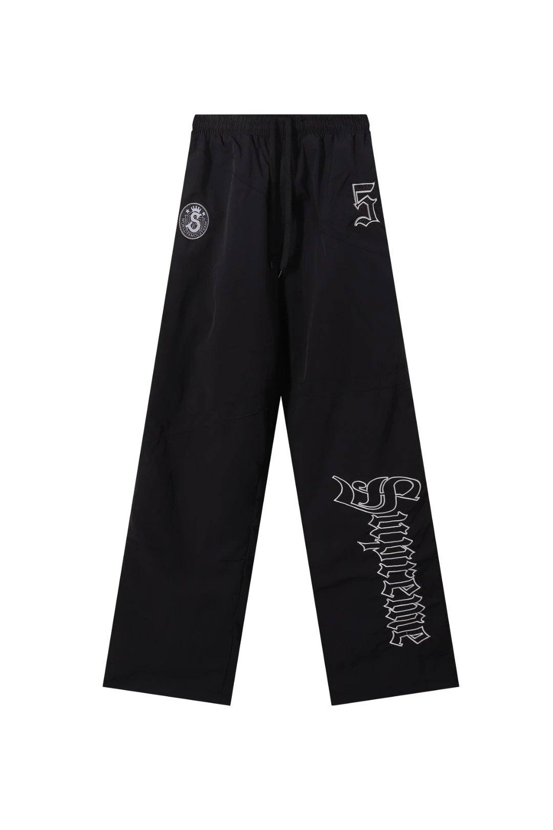 Supreme Jackets Hooded color-block logo-print jacket — 2612 Black Trousers