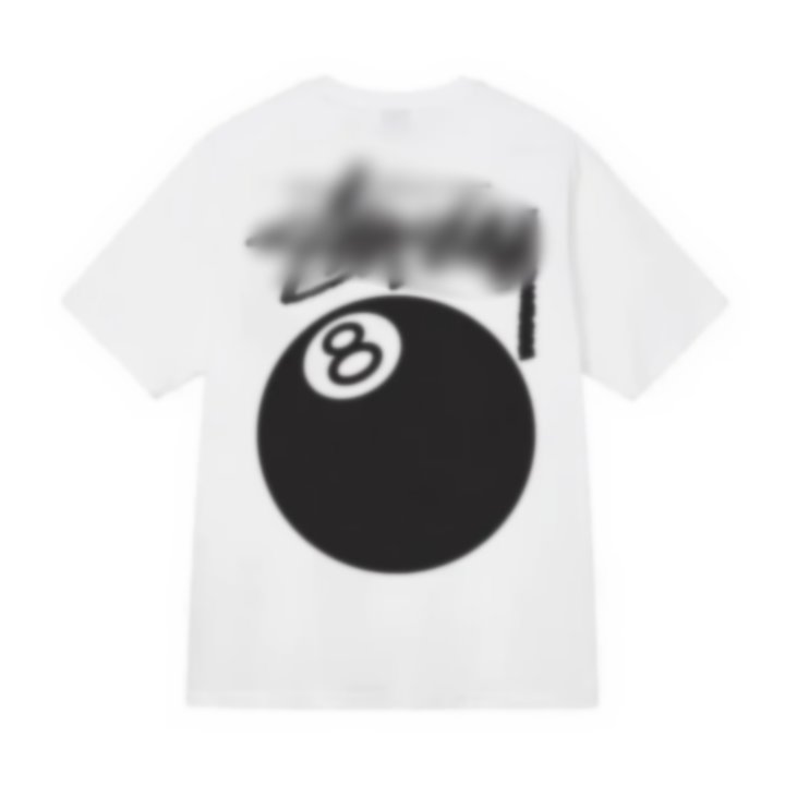 Stussy Graphic Print White Black Casual T-Shirt