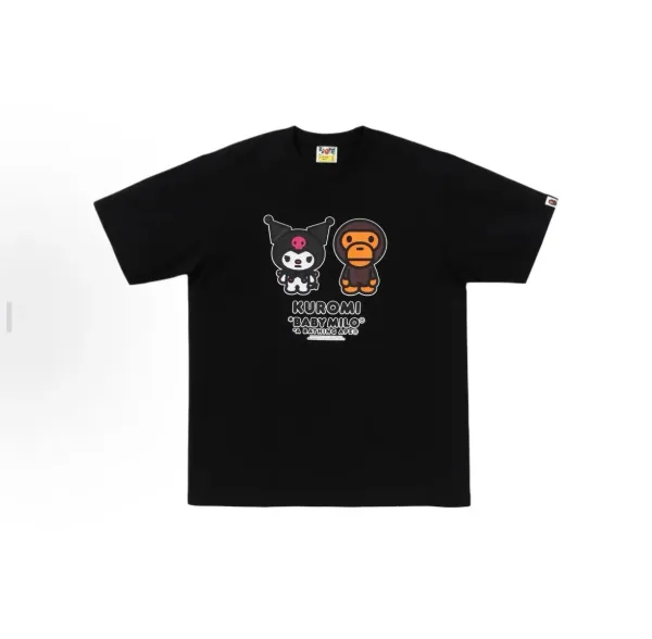 A Bathing Ape x Sanrio Kuromi x Baby Milo Black T-Shirt - 1