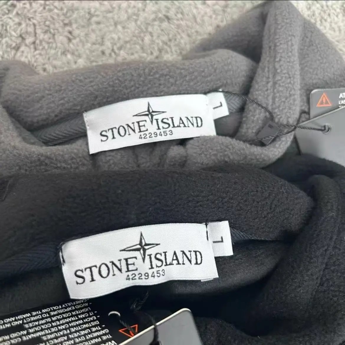 Stone Island Half-Zip Fleece Pullover Gray Hoodie - 8