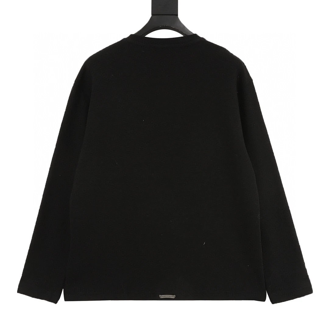 Cross Embroidered Waffle Long Sleeve photo 6