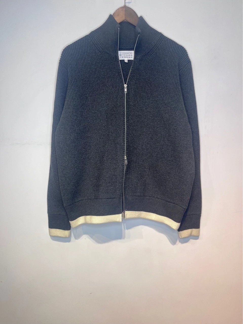 Maison Margiela Zip Sweater Charcoal