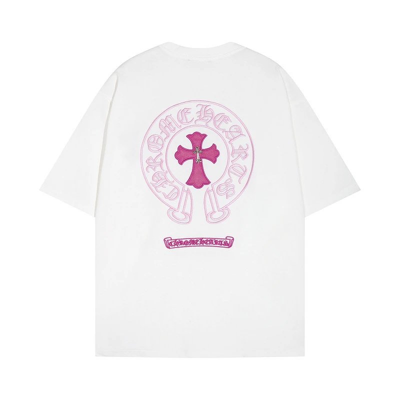 Chrome Hearts T-Shirts Short-Sleeve Graphic Print T-Shirt — 7002 white