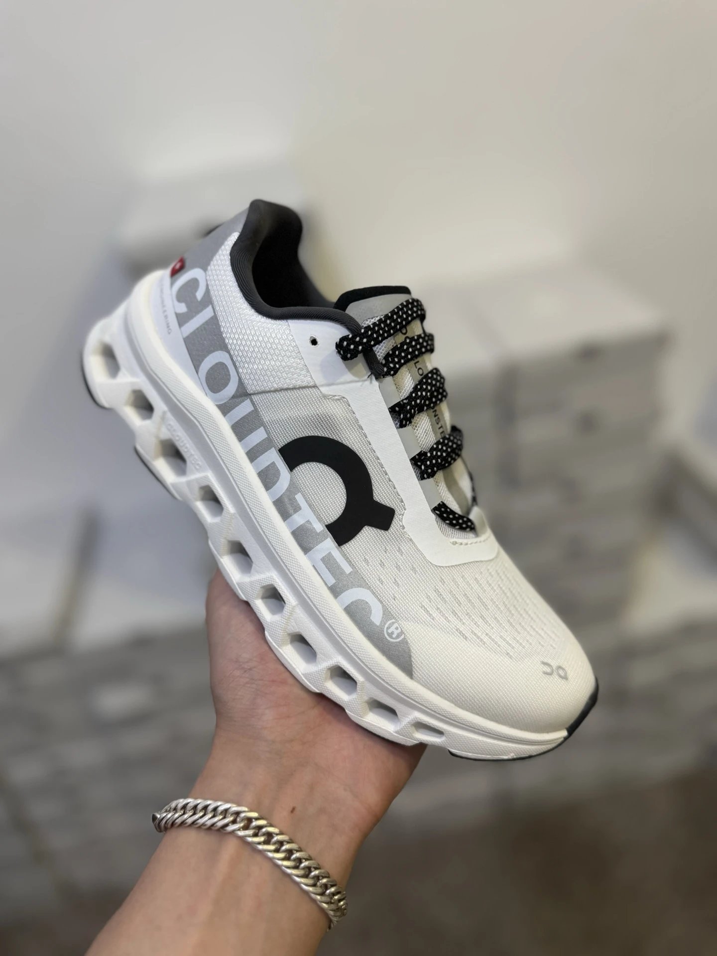 On Cloud White Running Sneakers