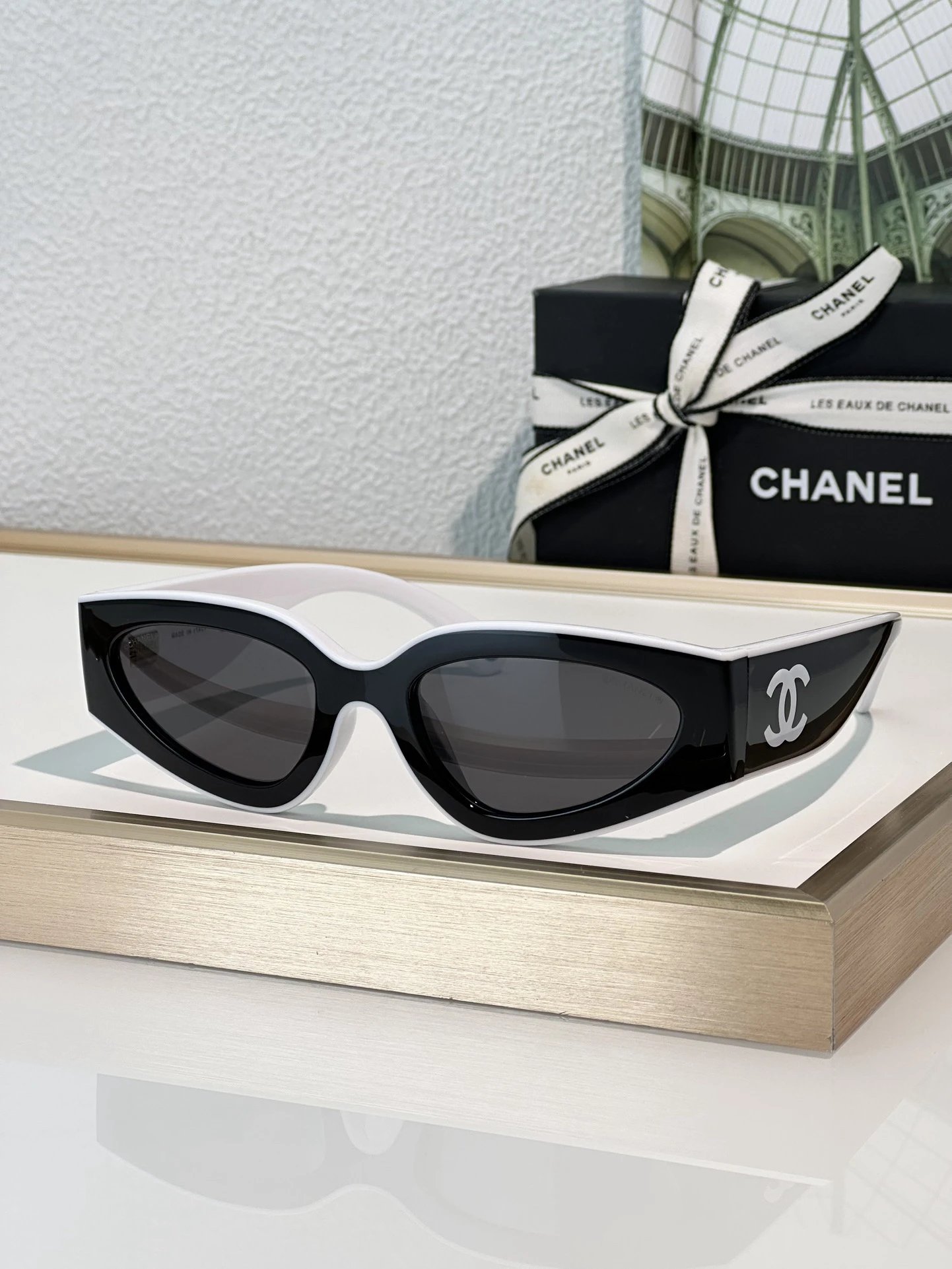 Chanel CH5559 Black and Lilac Acetate Optical Glasses - 6