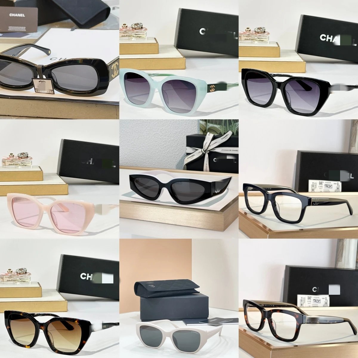 Chanel CC Logo Cat-Eye Sunglasses