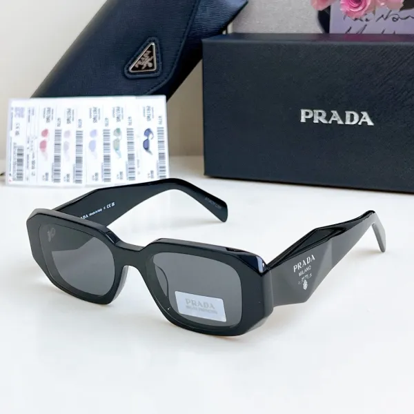 Prada PR 17WS Black Acetate Sunglasses - 1
