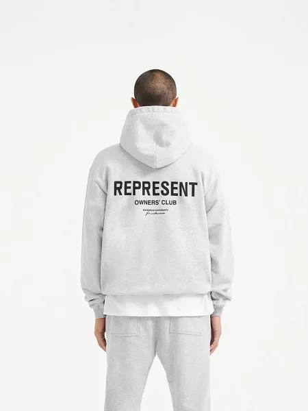 Represent Owners' Club Oversized Hoodie Army Green - 34
