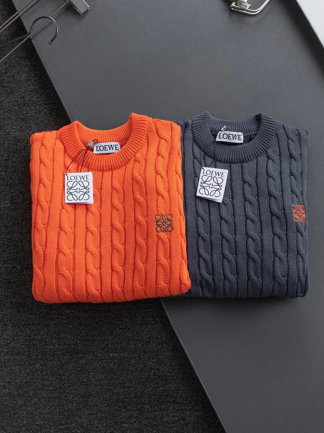 Embroidered Letter Crewneck Sweater photo 5