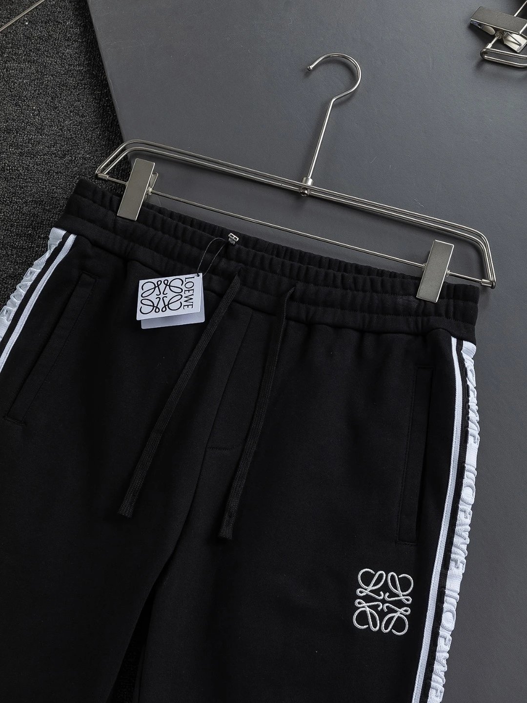 Loewe Anagram Tape Sweatpants Black - 6