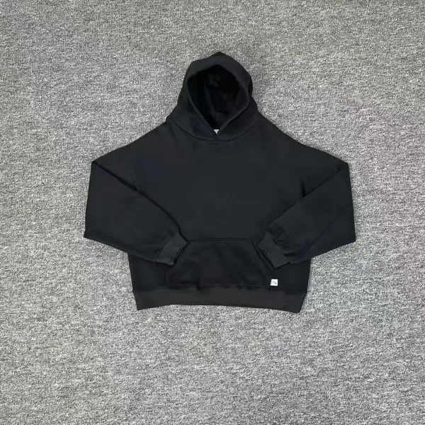 Design Oversized Cropped Hoodie Black - 1