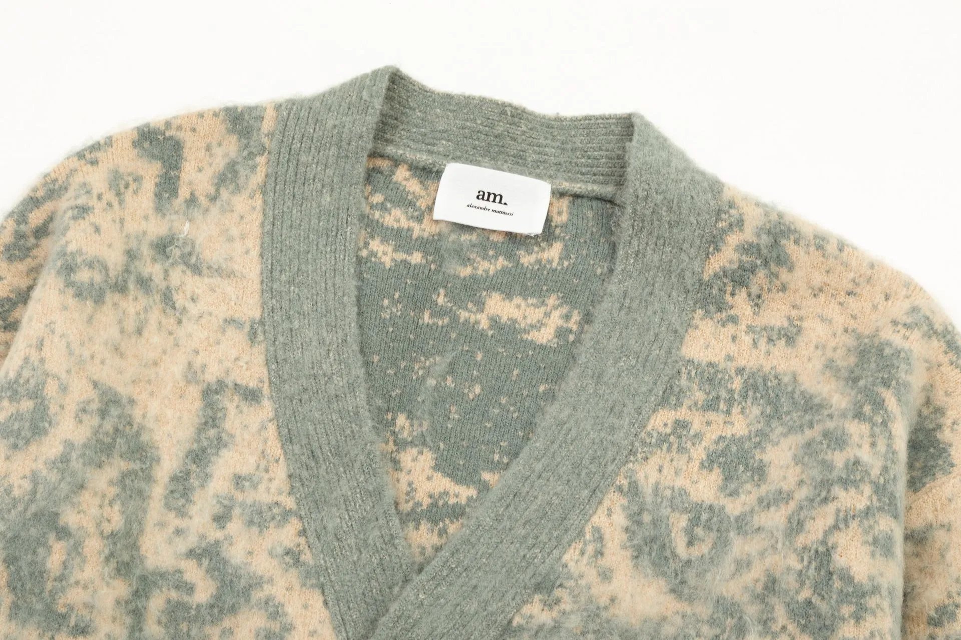 Ami Cun Nkon Marble Print V-Neck Cardigan Multicolor - 20