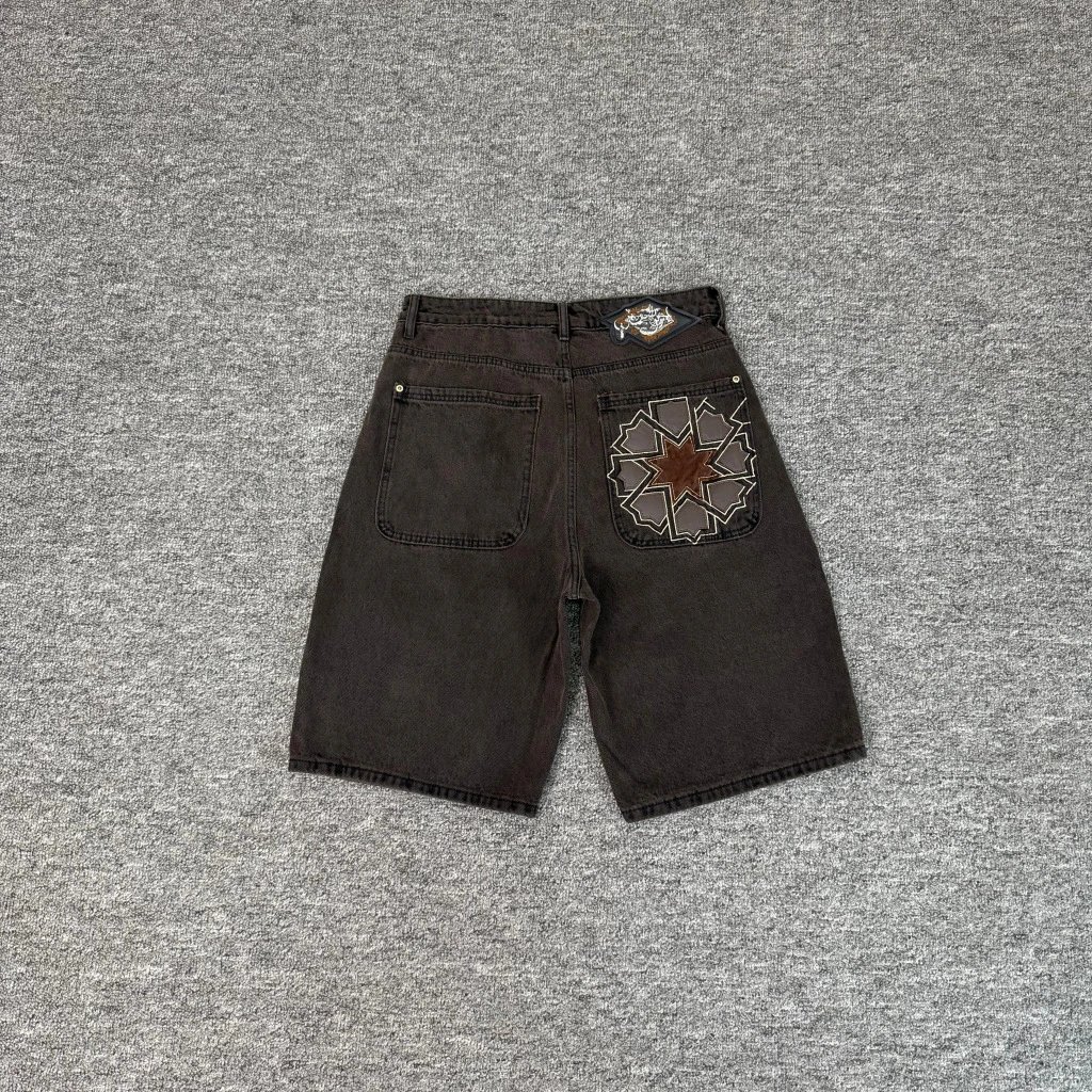 023-aziza "denim shorts (brown)