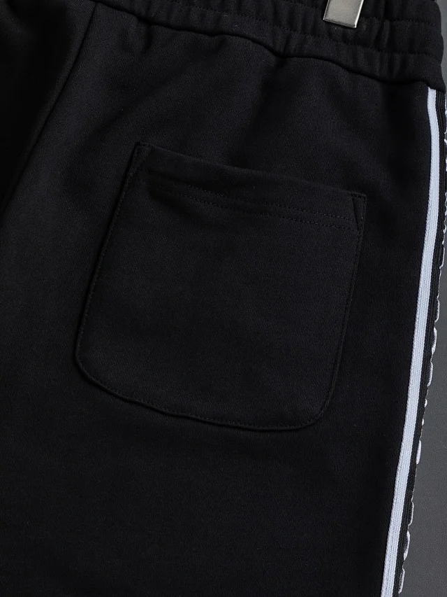 LOEWE Trousers Drawstring wide-leg with logo side tape product detail image 8