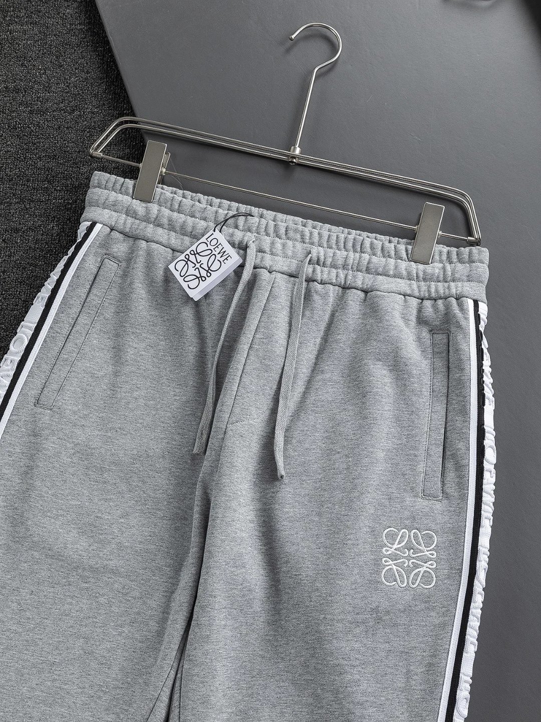LOEWE Trousers Drawstring wide-leg with logo side tape image 3