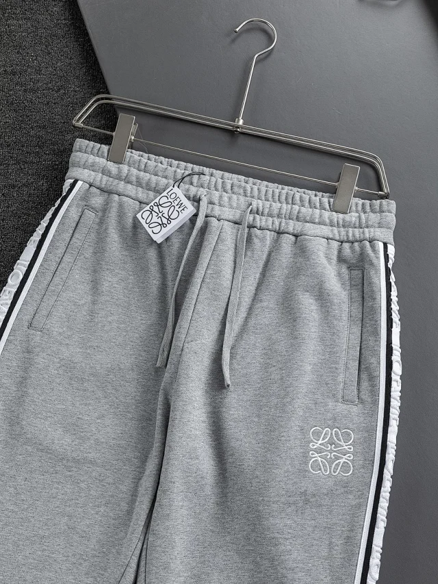 LOEWE Trousers Drawstring wide-leg with logo side tape product detail image 12