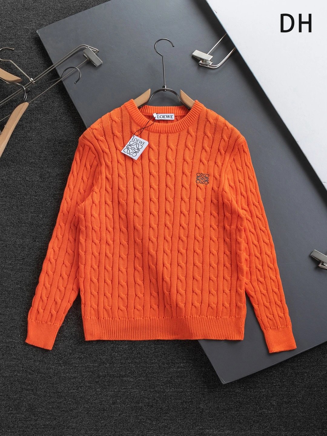 Embroidered Letter Crewneck Sweater photo 3
