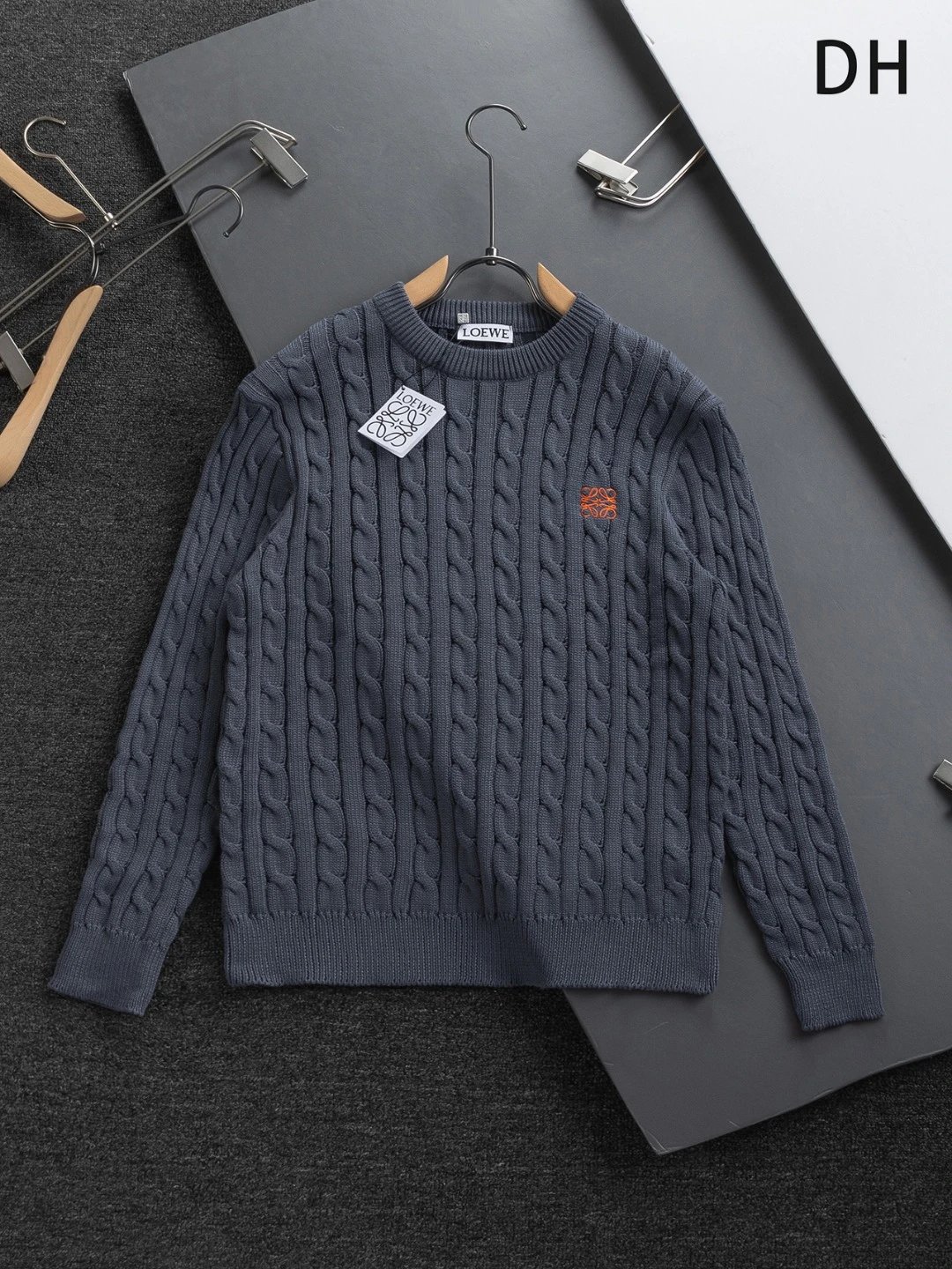 Embroidered Letter Crewneck Sweater photo 2