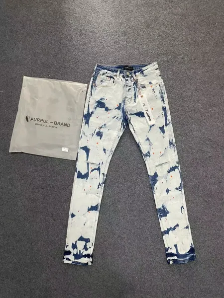 Purpul Brand Paint-Splatter Washed Denim Jeans - 1