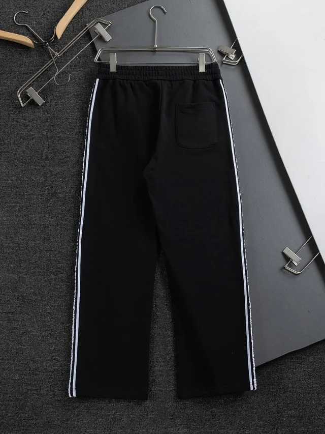 LOEWE Trousers Drawstring wide-leg with logo side tape product detail image 4