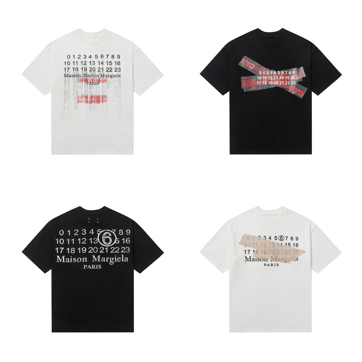 Digital pattern round neck men's and women's short sleeved T-shirt series