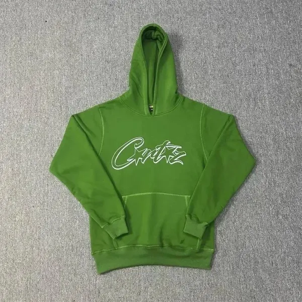 Corteiz Green Script Logo Hoodie - 1