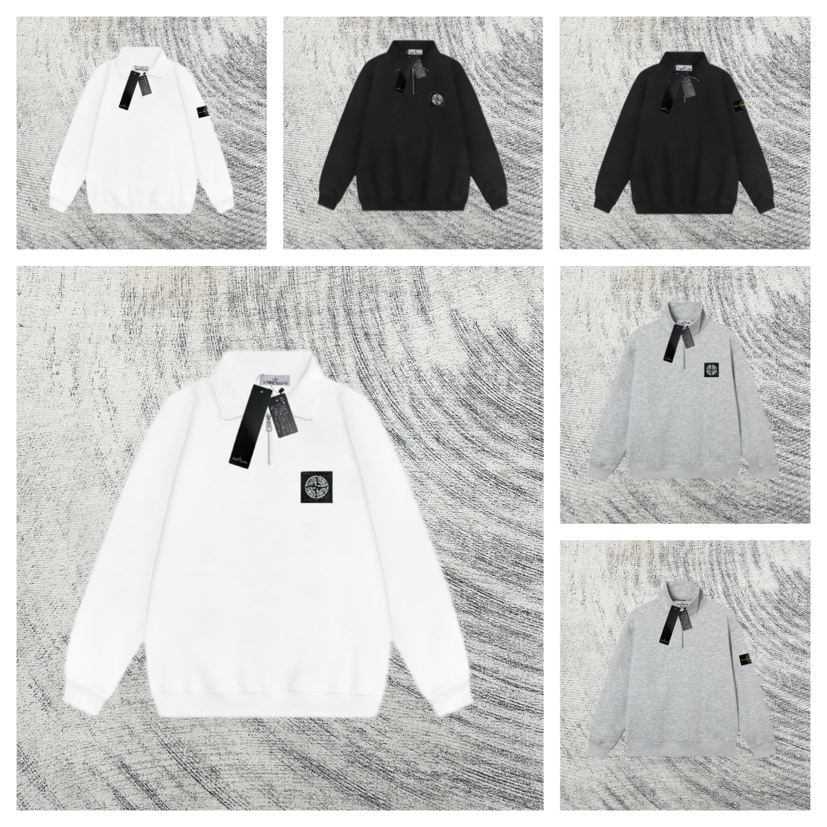 Stone Island Black Half-Zip Sweatshirt