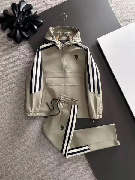 Moncler Track Suit Black Green White Tracksuit - 3