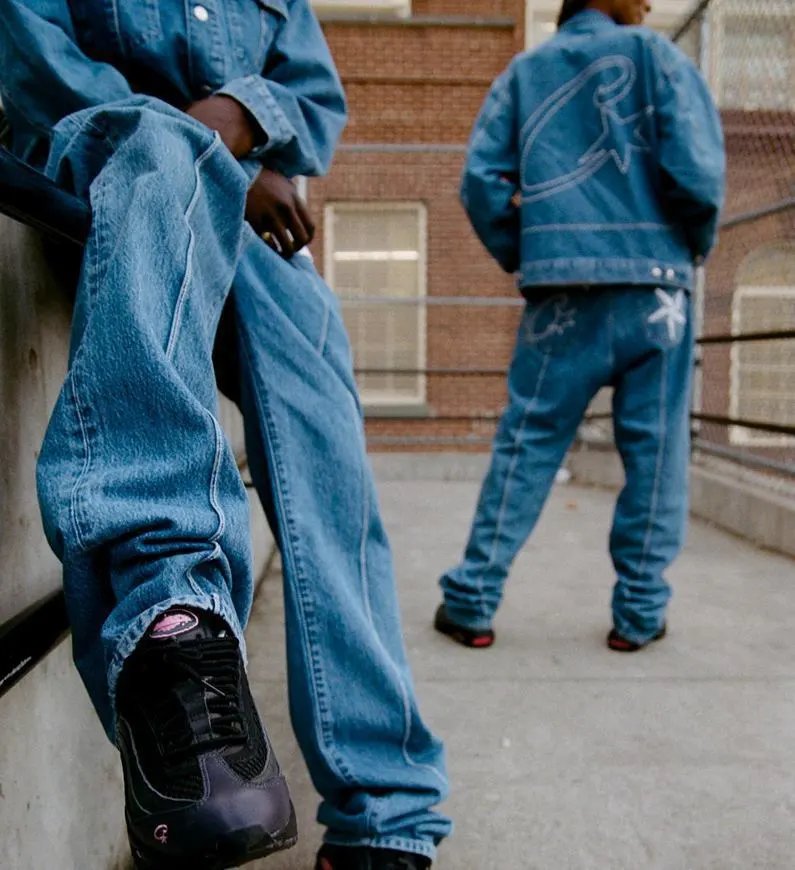 Corteiz Denim Jacket and Jeans Set Blue - 7