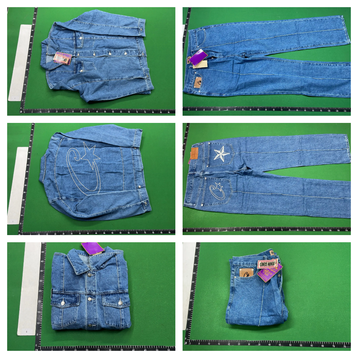 Corteiz Denim Jacket and Jeans Set Blue - 5
