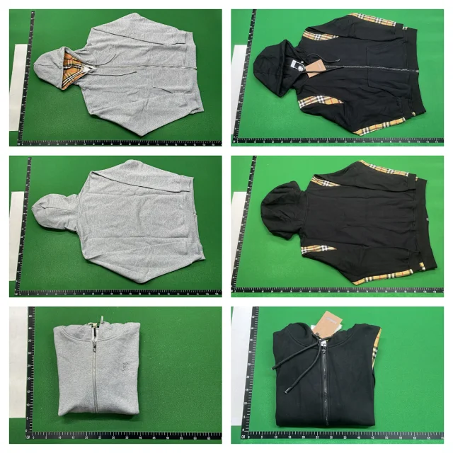 Burberry Hoodies & Sweatshirts Zip-Up Hoodie with Check Lining product detail image 2