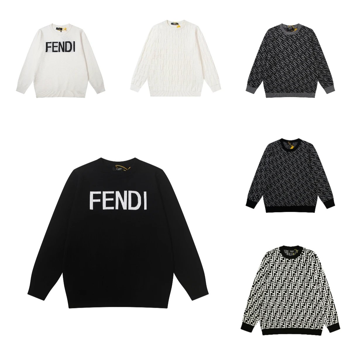Fendi Black Logo Knit Sweater