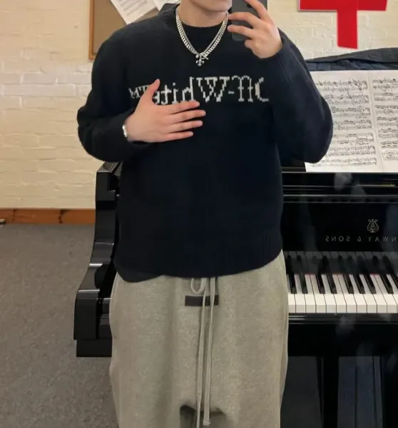 Off-White Arrow Logo Knit Sweater Lavender - 5