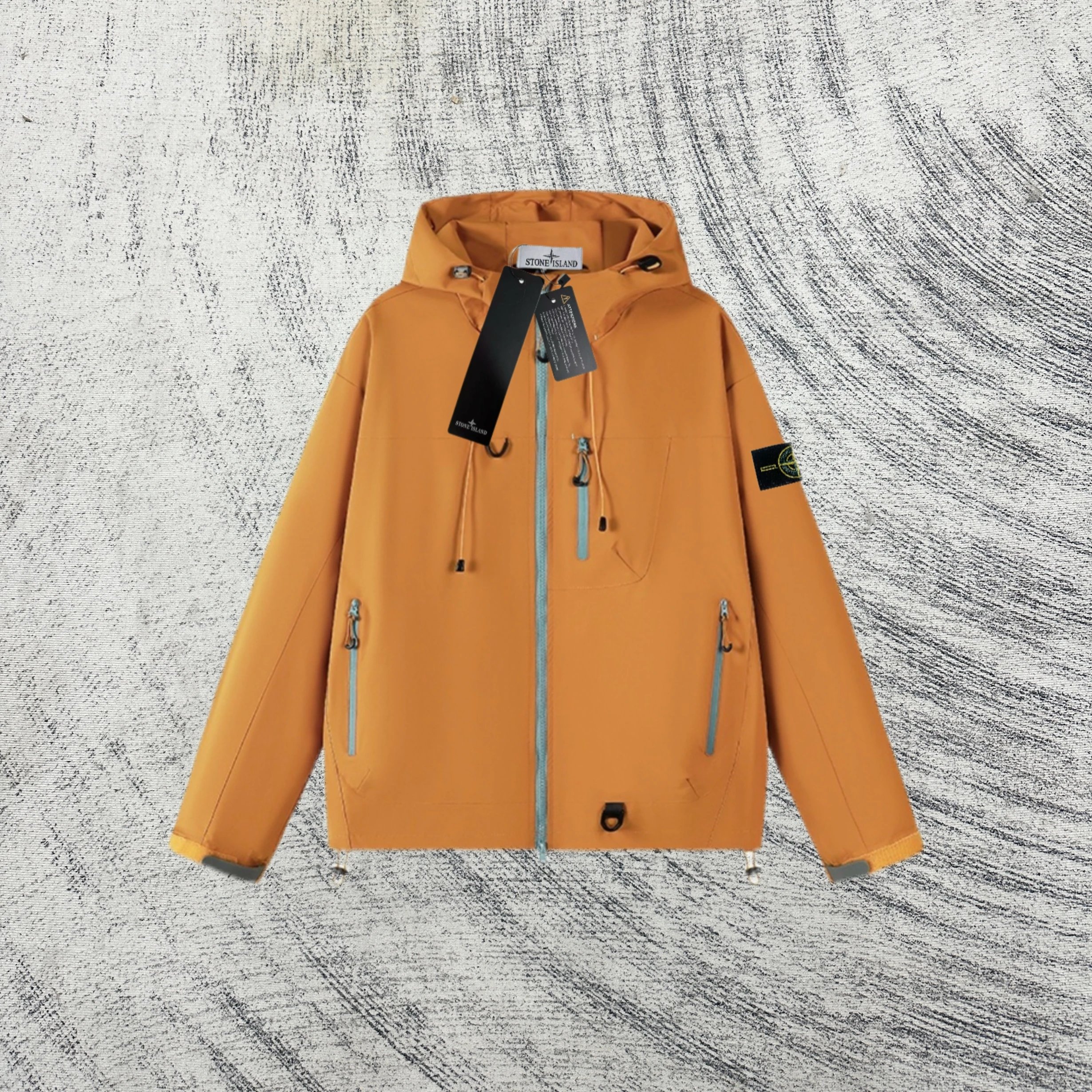 Stone Island Compass Patch Hooded Field Jacket Army Green Outerwear - 12